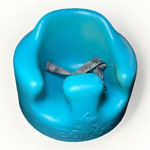 Bumbo Seat Baby Infant Floor Chair Bath Seat Teal With Safety Straps